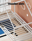 - Bed Frame Wooden Kids Single House Frame White AMOS Artiss Baby & Kids > Kid's Furniture > Kid's Beds & Bed Frames