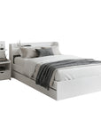 - Single Bed Frame with Storage Drawers, USB Charging Ports & Tall Bedside Shelf Unit | White Baby Stork Furniture > Bedroom > Beds & Bed Frames