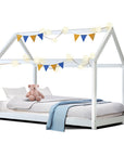 - Bed Frame Wooden Kids House Frame - White CASA | Elegant & Safe Design Artiss Baby & Kids > Kid's Furniture > Kid's Beds & Bed Frames