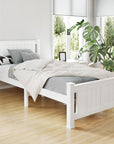 - Single Size Classic Wooden Bed Frame – White Baby Stork Furniture > Bedroom > Beds & Bed Frames