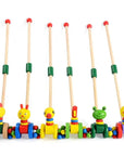 - Animal Wooden Push Along Toy Walker for Toddlers Baby Stork Push & Pull Toys