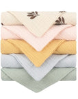 Leaves Bright - Baby Burping Cloths 5pcs - Small Storkke Burp Cloths