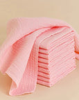 Pink - Baby Burping Cloths 8pcs - Large Baby Stork Burp Cloths