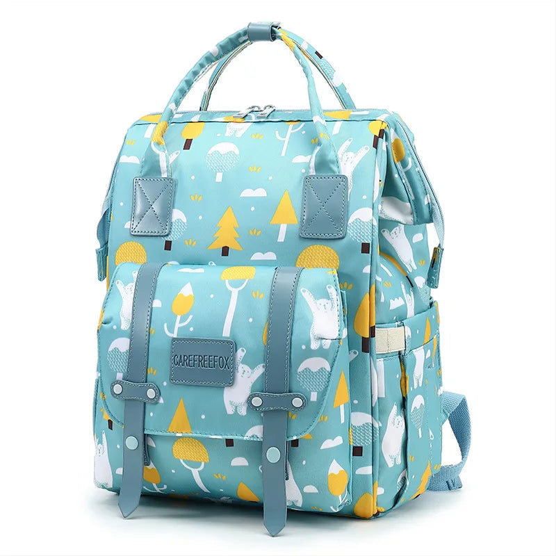 Teal Bear - Baby Nappy Backpack - Waterproof & Stylish Bag for All Parents Housbay Diaper Wet Bags