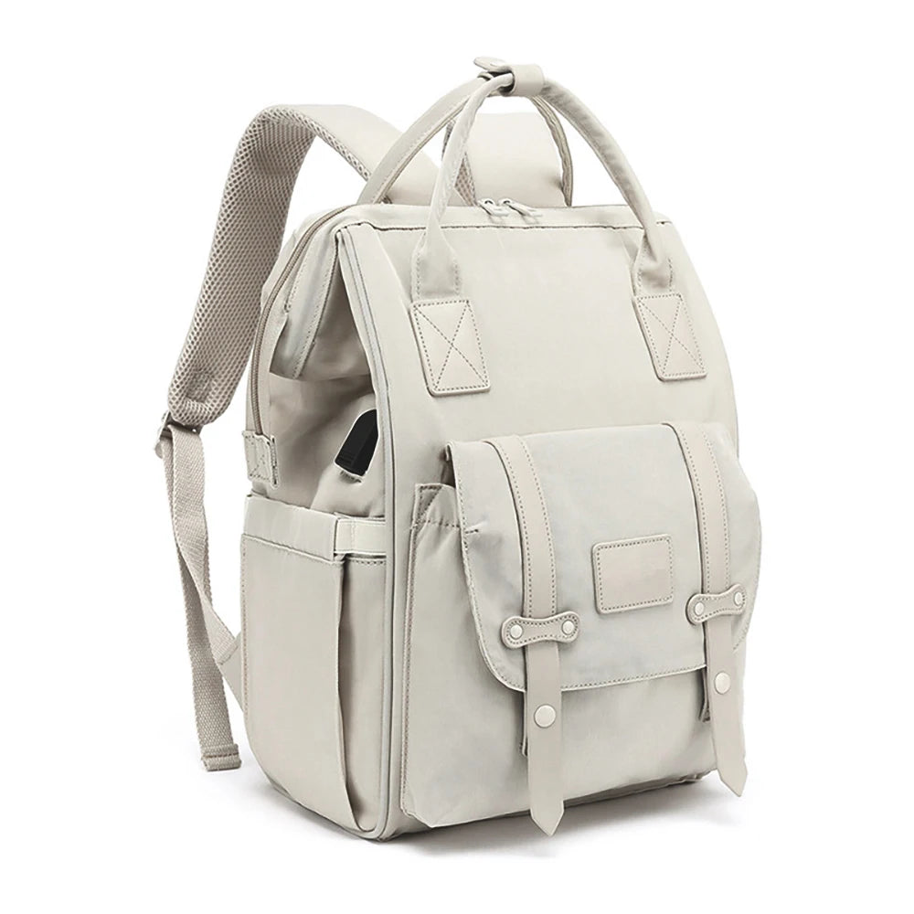 Light Grey - Baby Nappy Backpack - Waterproof & Stylish Bag for All Parents Housbay Diaper Wet Bags