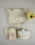 Linen - Exclusive Beanie, Mitten, and Booties Gift Set - Handmade with Love Storkke Gifting