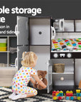 - Black & Grey Gourmet Paradise: Wooden Kitchen Play Set for Budding Chefs Keezi Baby & Kids > Kid's Furniture