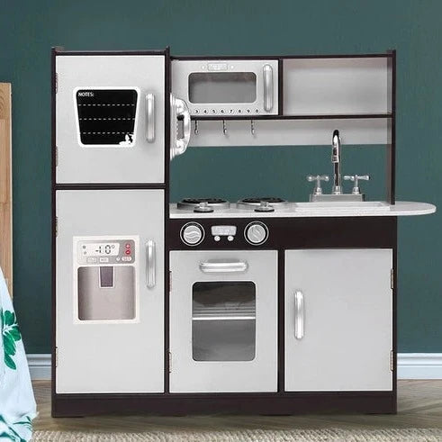 - Black & Grey Gourmet Paradise: Wooden Kitchen Play Set for Budding Chefs Keezi Baby & Kids > Kid's Furniture