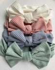 - Textured Baby Bow Knot Headband – Soft Stretch Linen Cotton | Baby Stork Storkke Hair Accessories