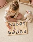 - Personalised Unicorn Wooden Name Puzzle | Custom Montessori Learning Toy Baby Stork