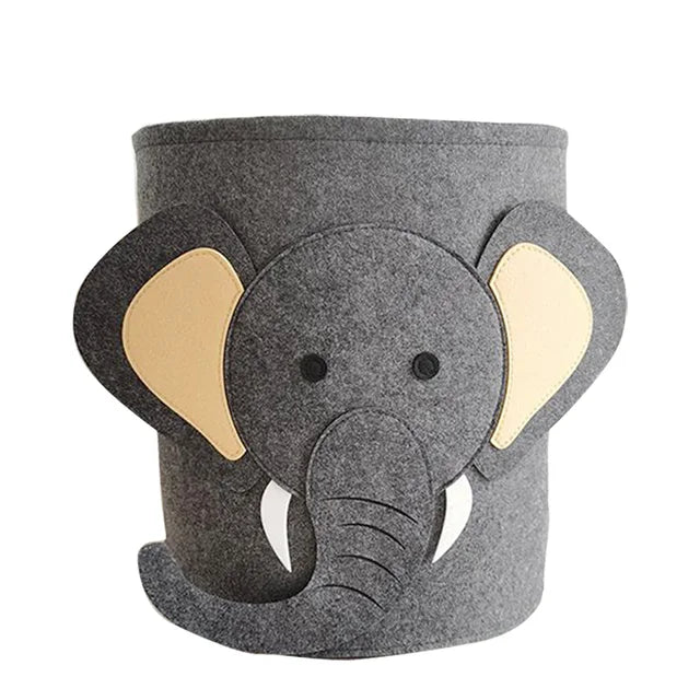 Elephant - Charming Nordic-Inspired Felt Animal Toy Storage Basket Baby Stork Home & Garden > Storage