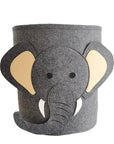 Elephant - Charming Nordic-Inspired Felt Animal Toy Storage Basket Baby Stork Home & Garden > Storage