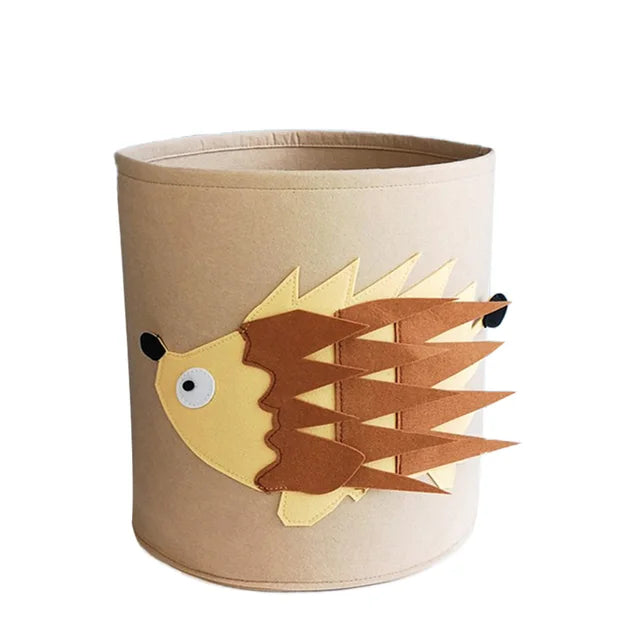 Hedgehog - Charming Nordic-Inspired Felt Animal Toy Storage Basket Baby Stork Home & Garden > Storage