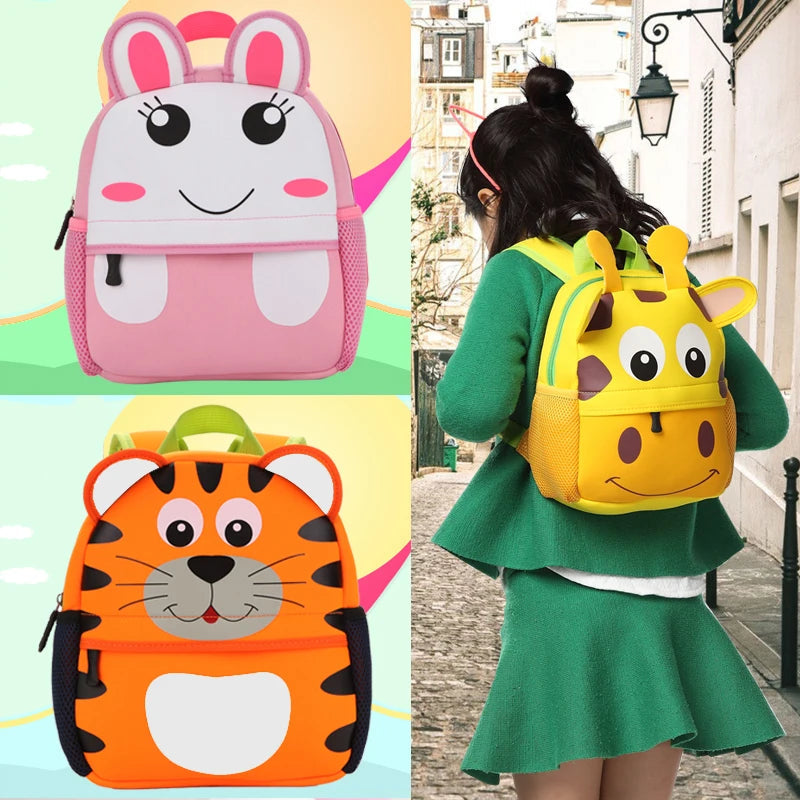 Cartoon Animal Backpacks for Kids Cute and Comfortable School Bags for 2 5 Years Baby Stork