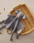 - Crochet Animal Comforter - Cotton Sleep Aid with Wooden Ring Baby Stork Baby Toys & Activity Equipment