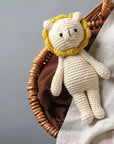 Lion - Handmade Crochet Plush Rattle - Fox, Lion, Elephant Storkke Stuffed Animals