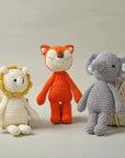 - Handmade Crochet Plush Rattle - Fox, Lion, Elephant Storkke Stuffed Animals