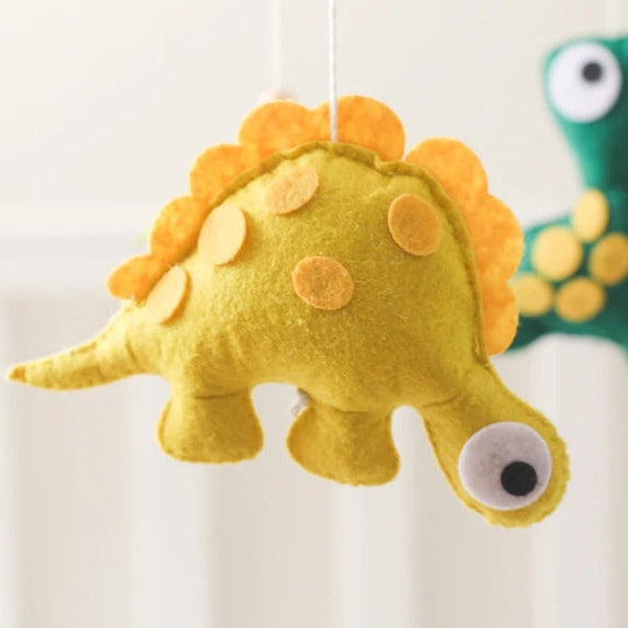 - Handmade Dinosaur Baby Mobile – Felt Jurassic Nursery Hanging Decor for Crib Baby Stork Baby Mobile