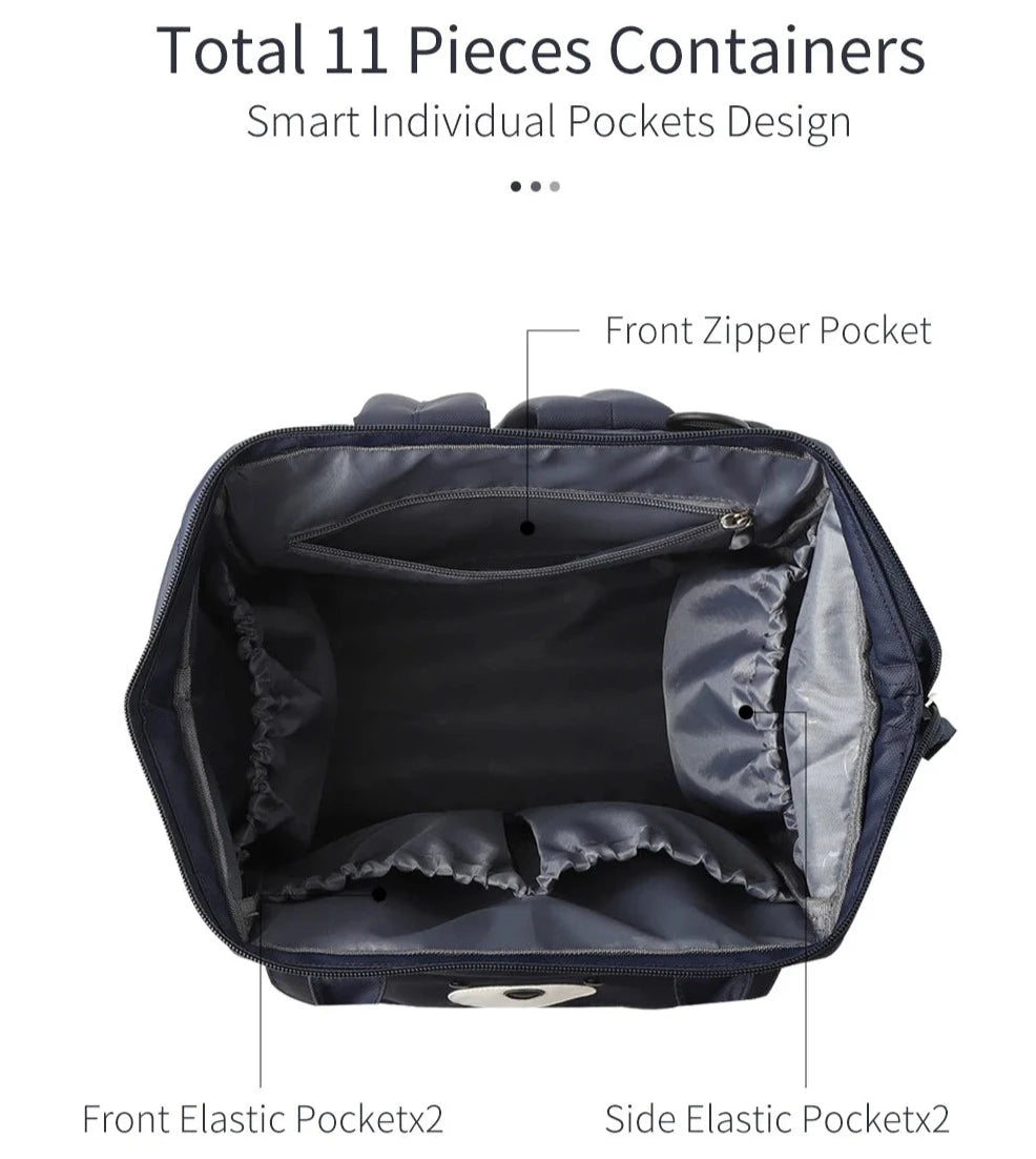 - Fun Cartoon Designed Diaper Backpack - Large Capacity and Waterproof Baby Stork Diaper Wet Bags