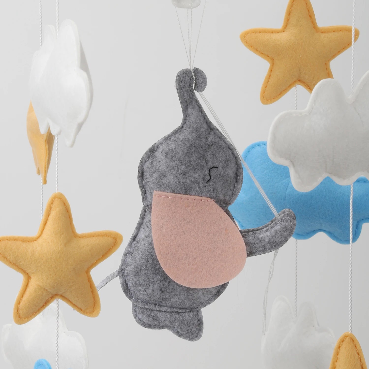Handmade Baby Elephant Nursery Mobile with Balloons - Luxury Baby Gift Baby & Kids > Toys Storkke