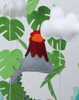 - Handmade Prehistoric Dinosaur Nursery Mobile - Premium Felt Decor Baby Stork Baby Mobile