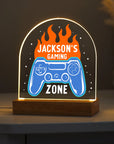 Gaming Zone - Personalised Gamer LED Night Light - Custom Kids Gaming Lamp | 2 Designs! Baby Stork Night Light