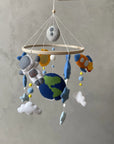 - Space Baby Felt Mobile | Outer Space Adventure Astronaut & Rocket Nursery Mobile Baby Stork Baby Mobile