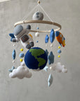 - Space Baby Felt Mobile | Outer Space Adventure Astronaut & Rocket Nursery Mobile Baby Stork Baby Mobile
