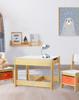- Kids Table & Chairs Set with Chalkboard & Storage | 3-Piece Activity Desk Keezi Baby & Kids > Kid's Furniture