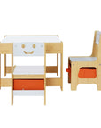 - Kids Table & Chairs Set with Chalkboard & Storage | 3-Piece Activity Desk Keezi Baby & Kids > Kid's Furniture