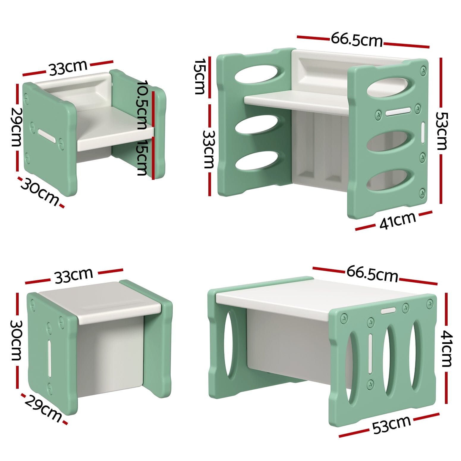 - 3PCS Kids Table and Chairs Set | Mint Green Keezi Baby & Kids > Kid's Furniture