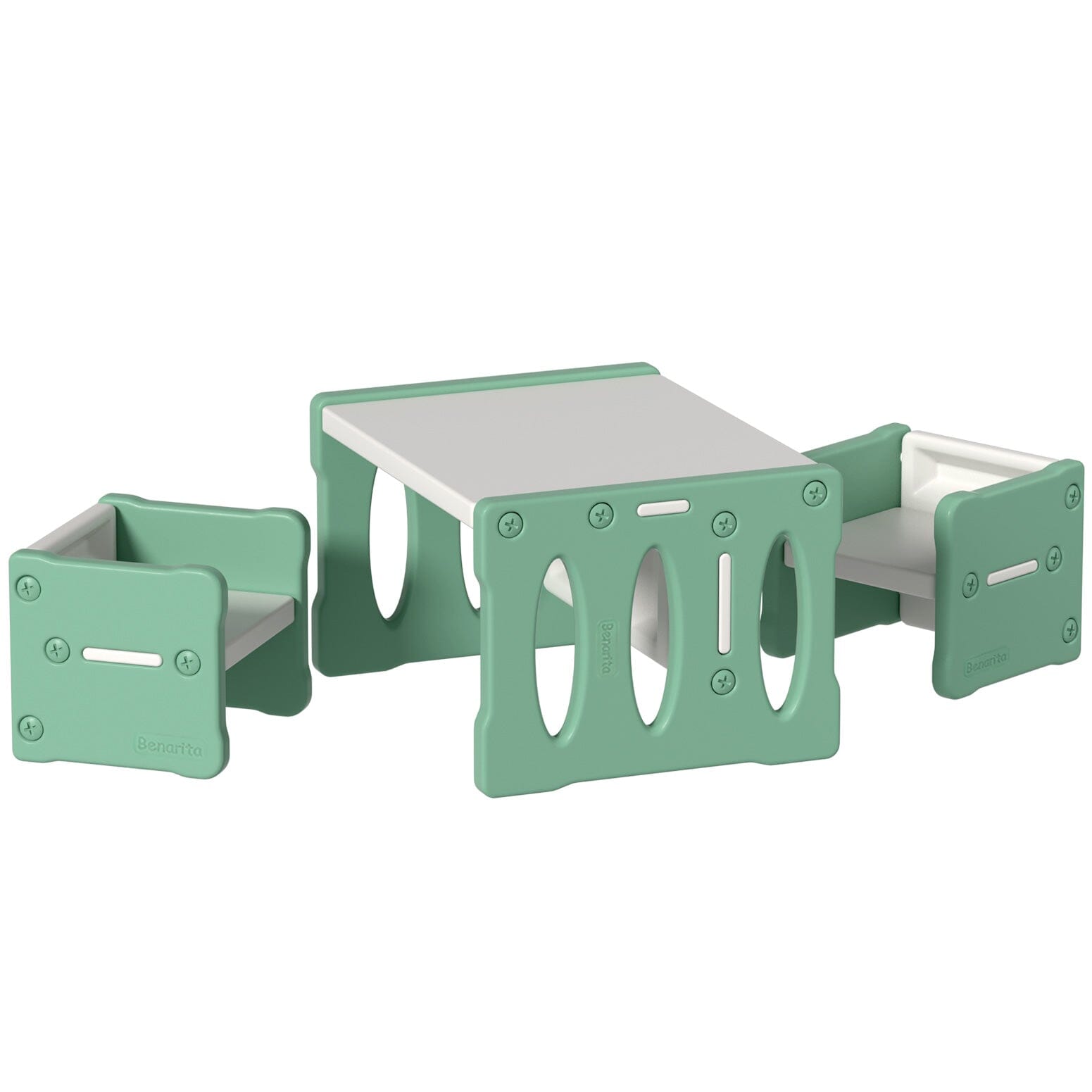 - 3PCS Kids Table and Chairs Set | Mint Green Keezi Baby & Kids > Kid's Furniture