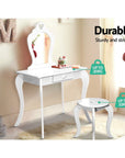 - Princess Dreams Kids Vanity Set with Heart-Shaped Mirror and Stool Keezi Baby & Kids > Kid's Furniture