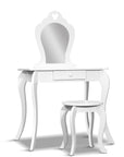 - Princess Dreams Kids Vanity Set with Heart-Shaped Mirror and Stool Keezi Baby & Kids > Kid's Furniture