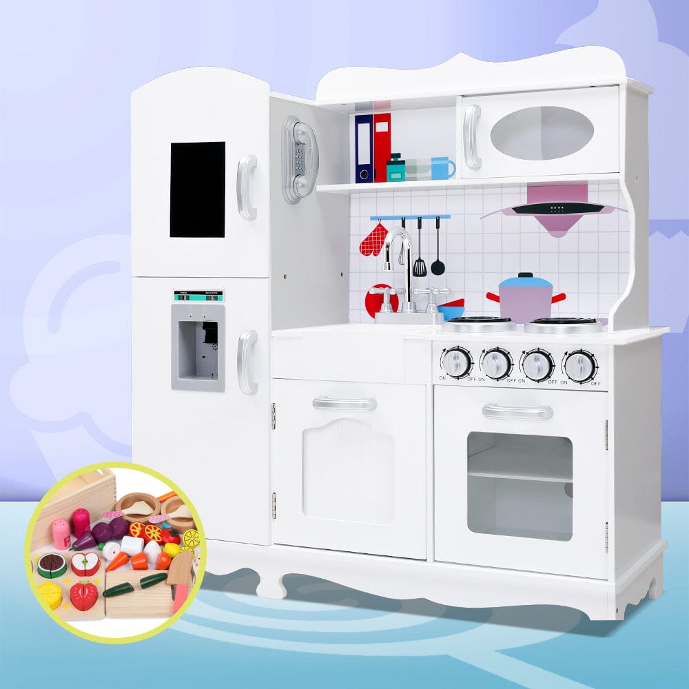 - White Gourmet Paradise: Wooden Kitchen Play Set for Budding Chefs Keezi Baby & Kids > Kid's Furniture
