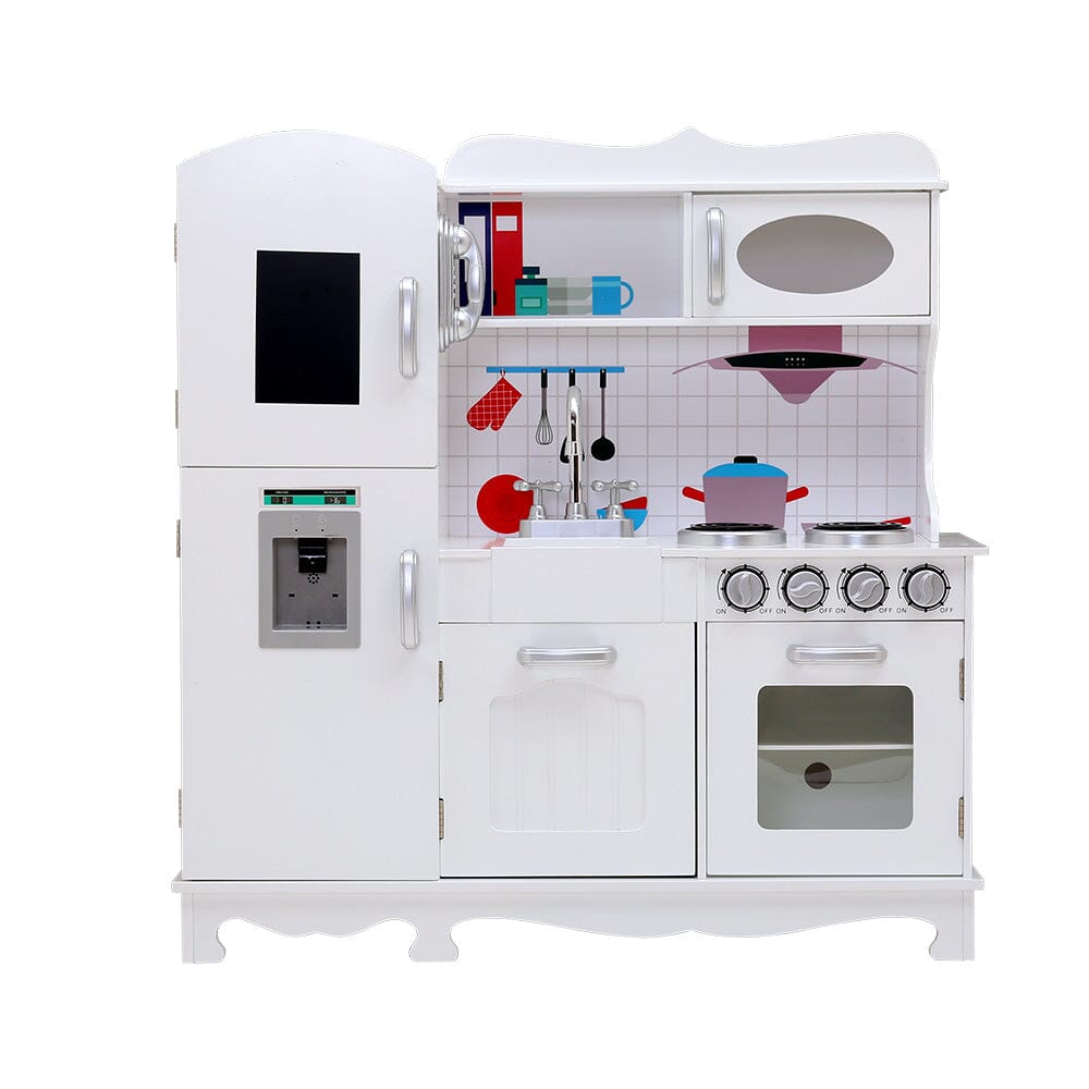 - White Gourmet Paradise: Wooden Kitchen Play Set for Budding Chefs Keezi Baby & Kids > Kid's Furniture