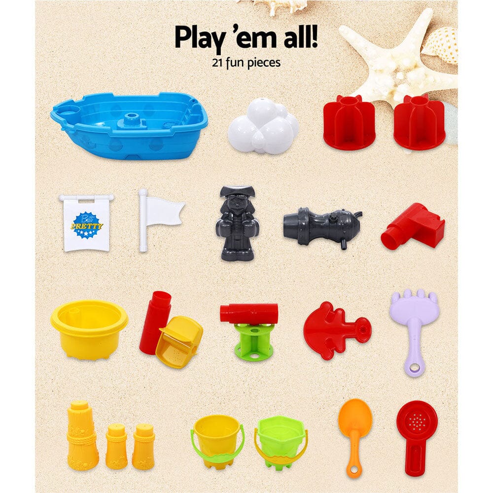 - Kids Pirate Ship Sand & Water Play Table – Outdoor Pretend Play Set Keezi Baby & Kids > Toys