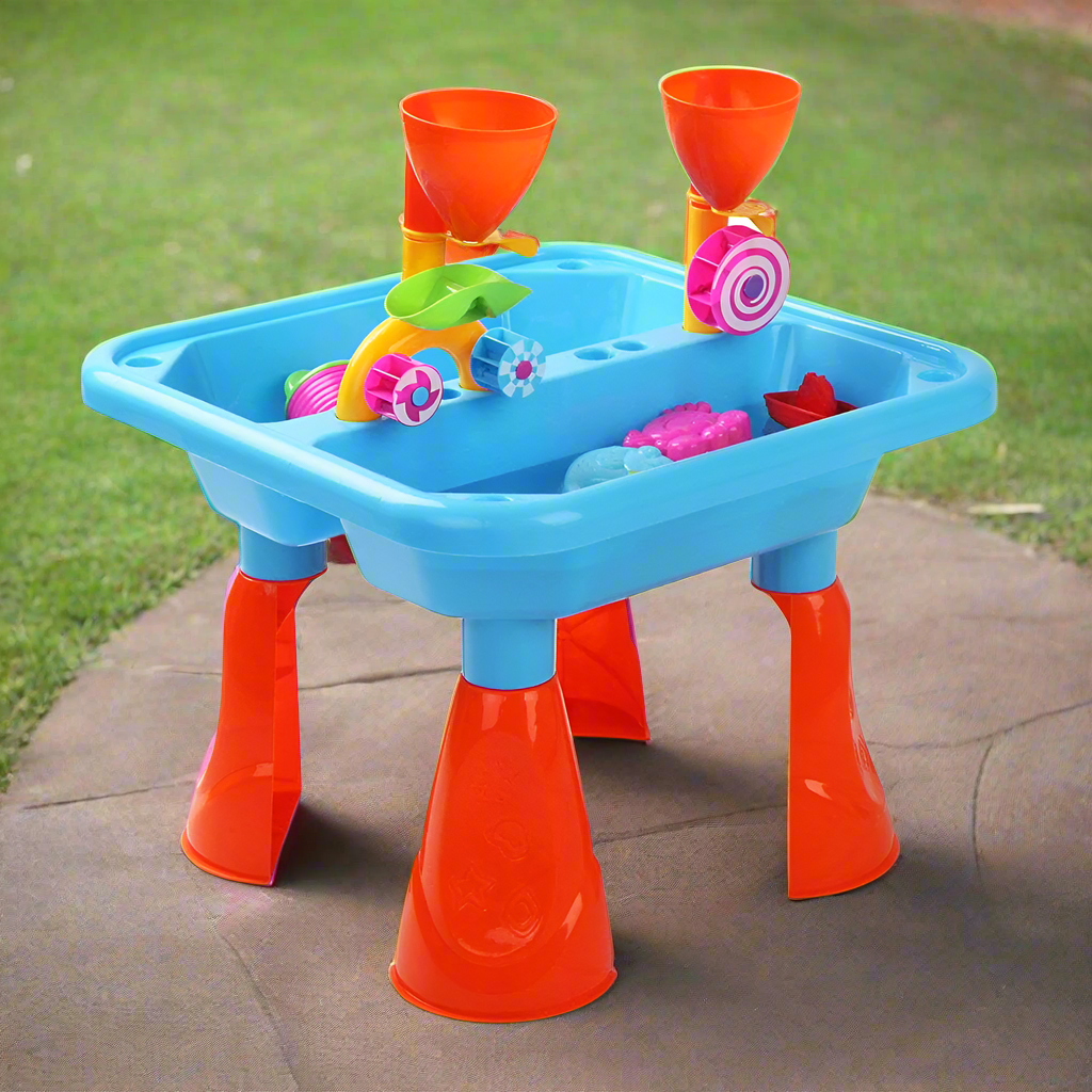 - Kids Sand & Water Table Play Set – Outdoor Beach Toys with Funnels, Water Wheels & Accessories Keezi Baby & Kids > Toys