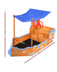 - Pirate Adventure Sandpit: Wooden Boat with Canopy & Bench Seat Keezi Baby & Kids > Toys
