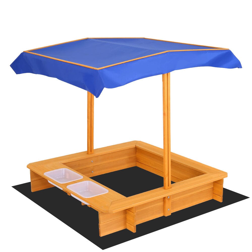 - Splash & Dig Sandbox: Wooden Sandpit with UV Canopy & Water Basins Keezi Baby & Kids > Toys