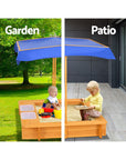- Splash & Dig Sandbox: Wooden Sandpit with UV Canopy & Water Basins Keezi Baby & Kids > Toys