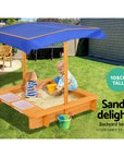 - Splash & Dig Sandbox: Wooden Sandpit with UV Canopy & Water Basins Keezi Baby & Kids > Toys