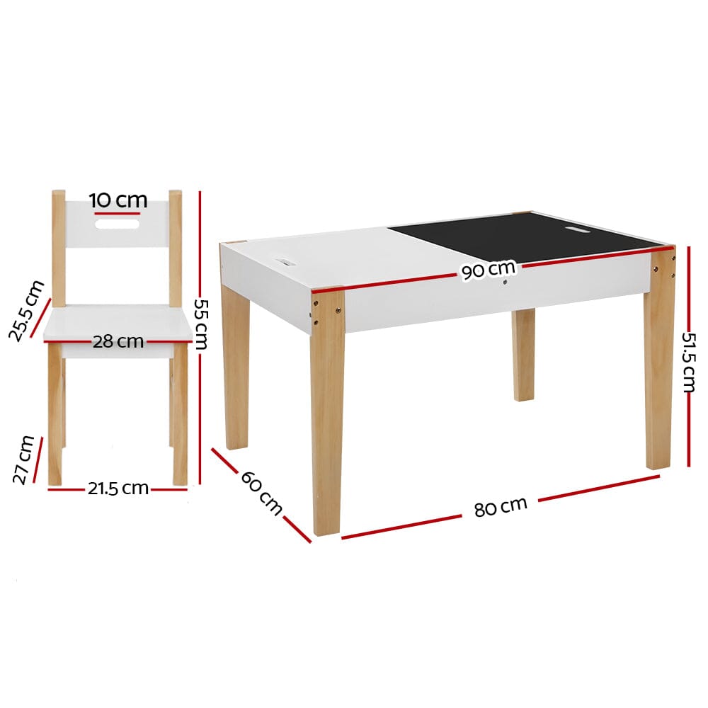- Transformative Creativity Hub: Kids Table & Chair Set with Chalkboard Desk Keezi Baby & Kids > Kid's Furniture