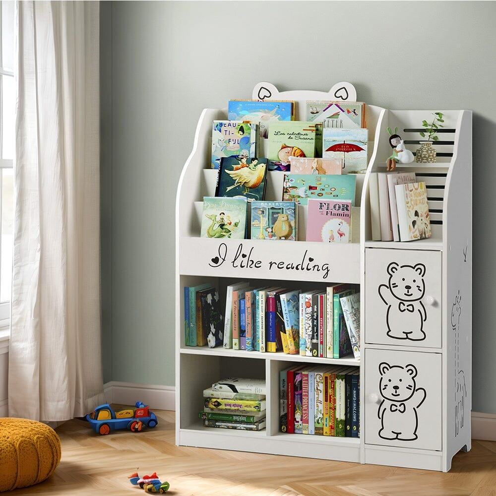 Keezi Kids’ Wonder Bookshelf: 4-Tier Storybook Haven & Toy Organiser Baby & Kids > Kid's Furniture Keezi
