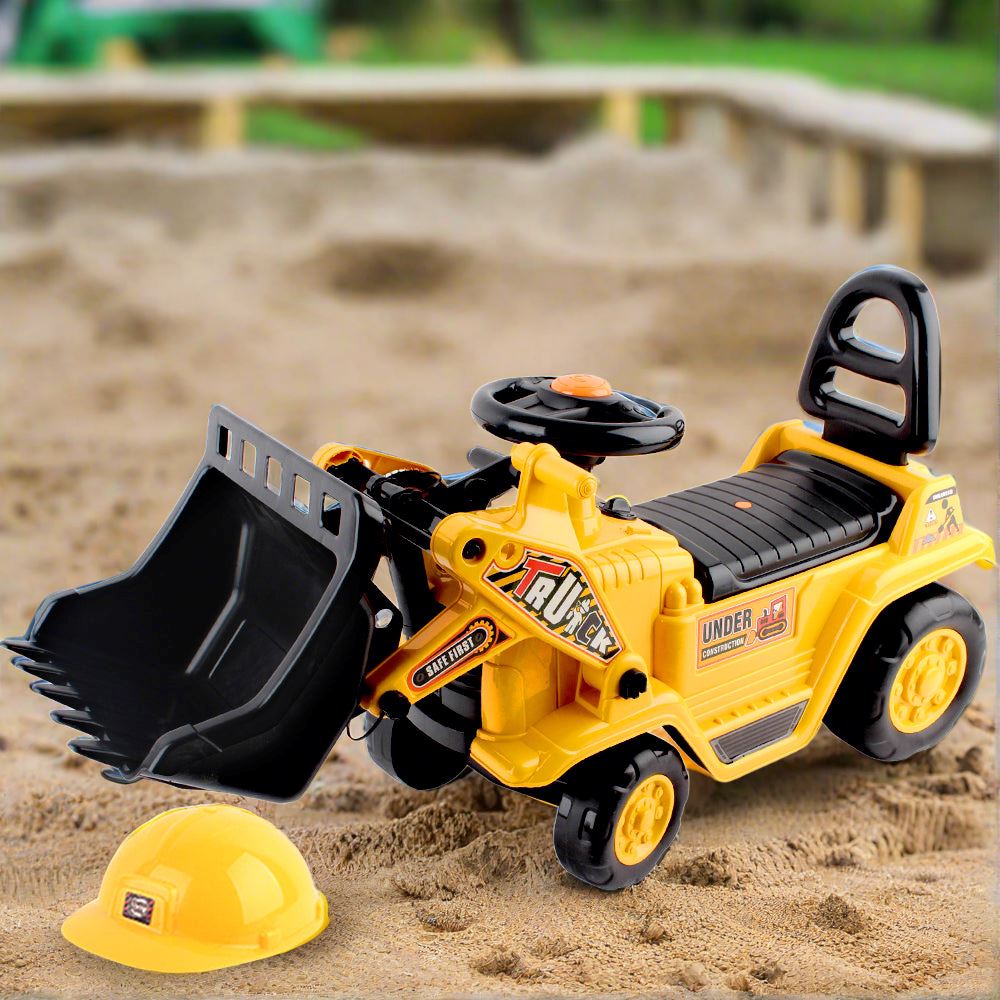 Kids Ride-On Bulldozer Toy Keezi Excavator for Outdoor Fun