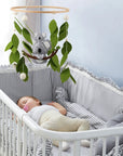 - Koala Nursery Mobile with Baby on Top - Handmade Wool Felt Mobile Baby Stork Baby Mobile