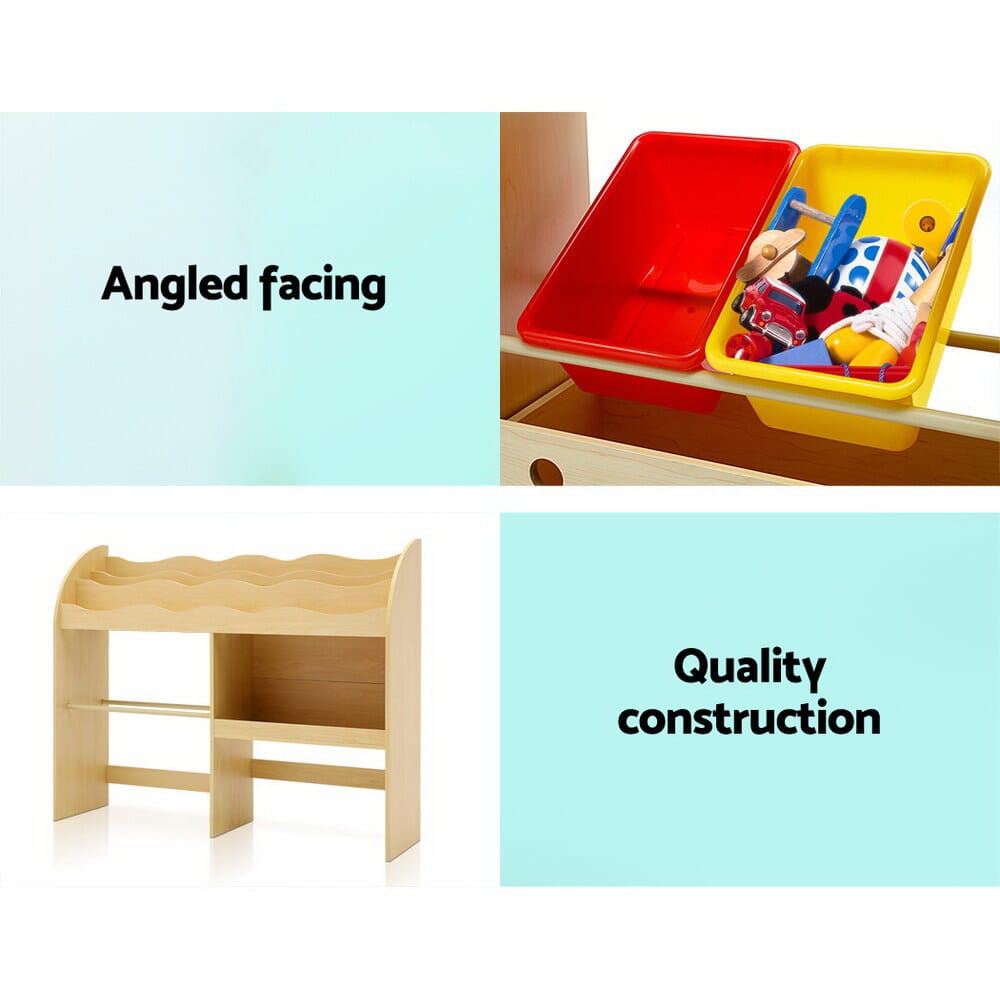 - Learning Station: 3-Tier Bookshelf & Toy Organiser Keezi Baby & Kids > Kid's Furniture