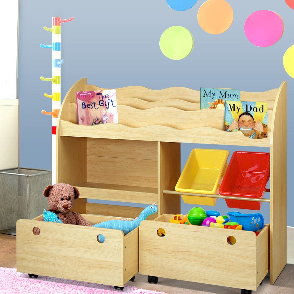 - Learning Station: 3-Tier Bookshelf & Toy Organiser Keezi Baby & Kids > Kid's Furniture