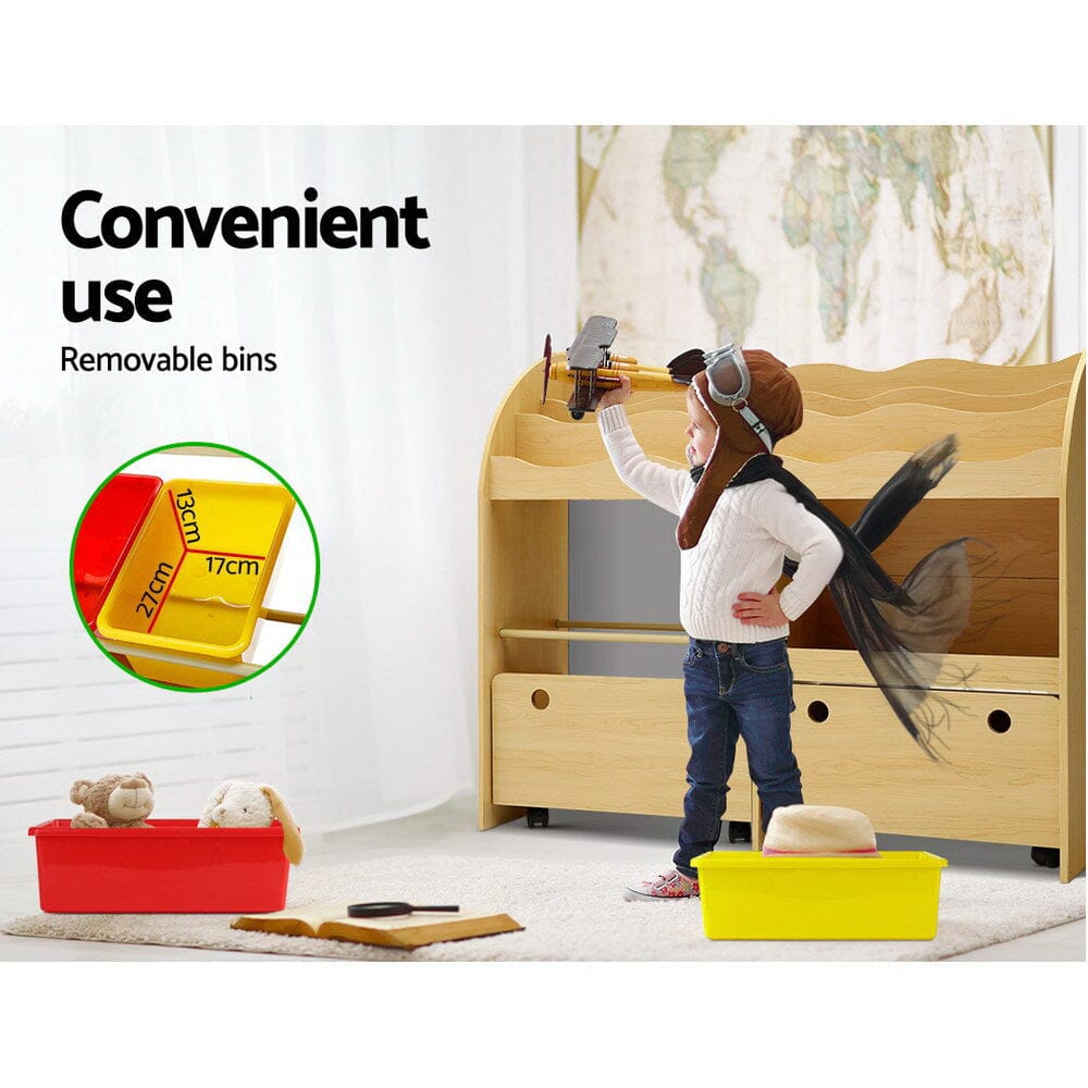 - Learning Station: 3-Tier Bookshelf & Toy Organiser Keezi Baby & Kids > Kid's Furniture