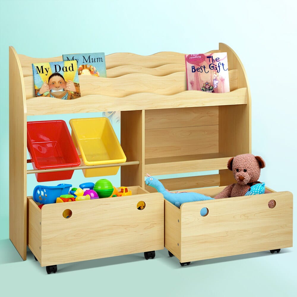 - Learning Station: 3-Tier Bookshelf & Toy Organiser Keezi Baby & Kids > Kid's Furniture